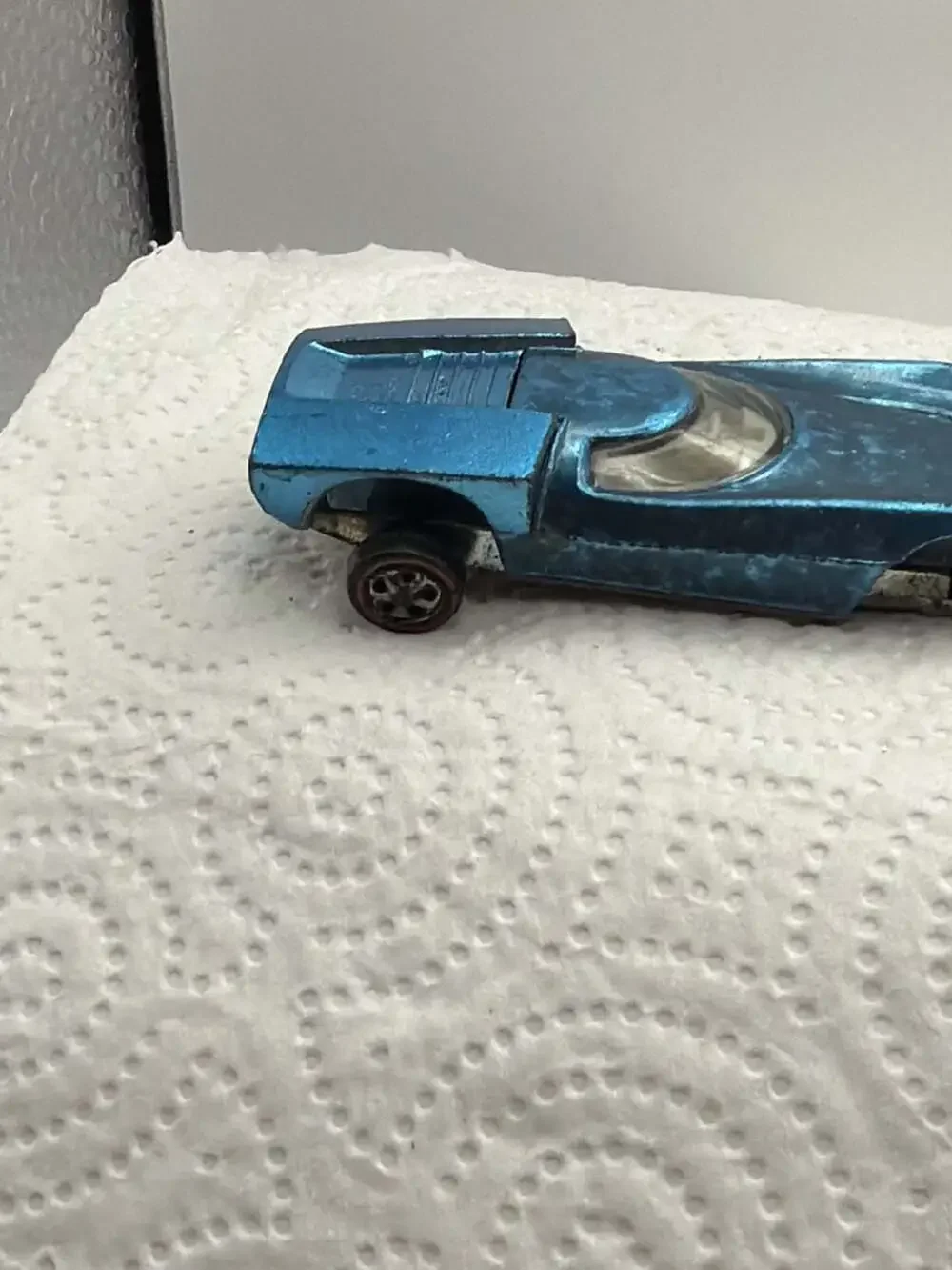 Hot Wheels Redline Turbofire Vintage 1968 Light Blue Diecast Toy Car